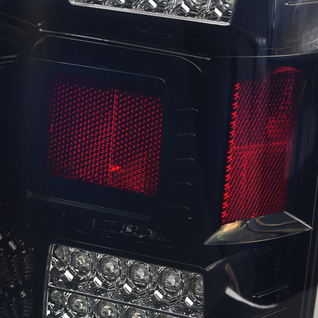 Spec-D Tuning Ford F150 Tail Lights- Glossy Black Housing With Smoke Lens 18-20 LT-F15018BBLED-TM